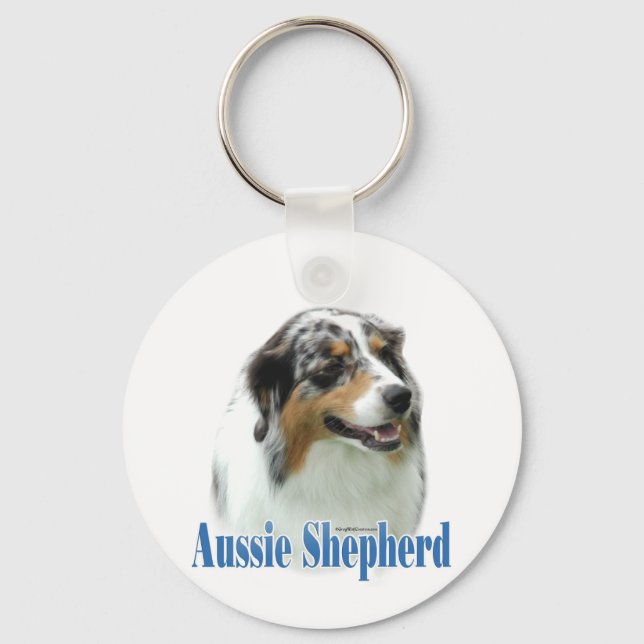Porte-clés Nom Australian Shepherd (Recto)