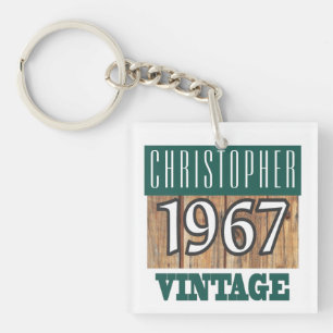 Porte-clés Nom avec année de naissance 1967 Porte - clé Vinta