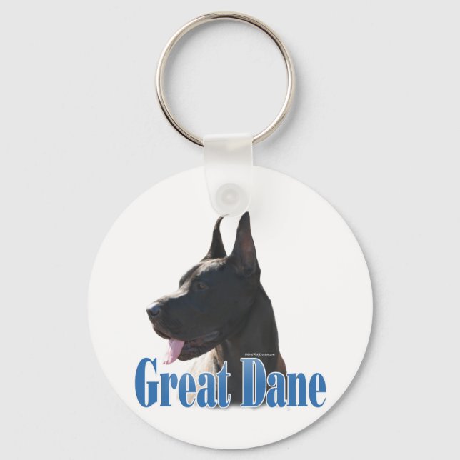 Porte-clés Nom Black Great Dane (Recto)