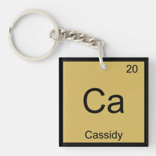 Porte-clés Nom de Cassidy Chimie Élément Tableau périodique