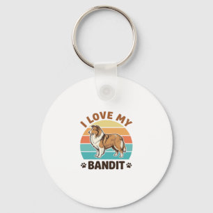 Porte-clés Nom de chien personnalisé Design pour amateur de c