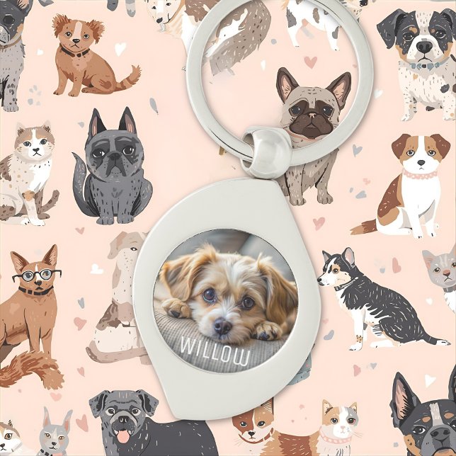 Porte-clés Nom de conservation de l'amoureux des chiens photo (Créateur téléchargé)