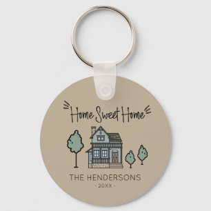 Porte-clés Nom de famille Accueil Sweet Home
