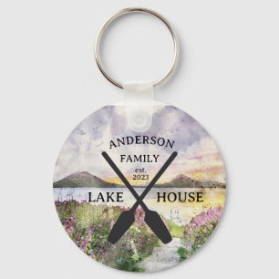 Porte-clés Nom de famille personnalisé Lake House