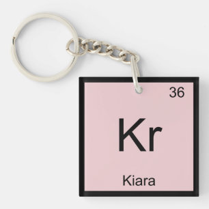 Porte-clés Nom de Kiara Élément de chimie Tableau périodique