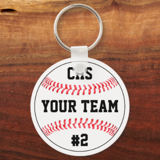 Porte-clés Nom de l'équipe de baseball, lettres de l'école et