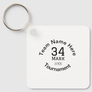 Porte-clés Nom de l'équipe ici ajouter nom tournoi année text