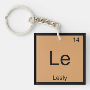Porte-clés Nom de Lesly Chimie Élément Tableau Périodique