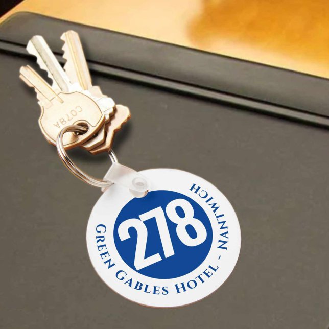 Porte-clés Nom de l'hôtel Plus Numéro de chambre sur un Porte (Créateur téléchargé)