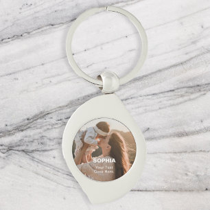 Porte-clés Nom de maman Photo Simple