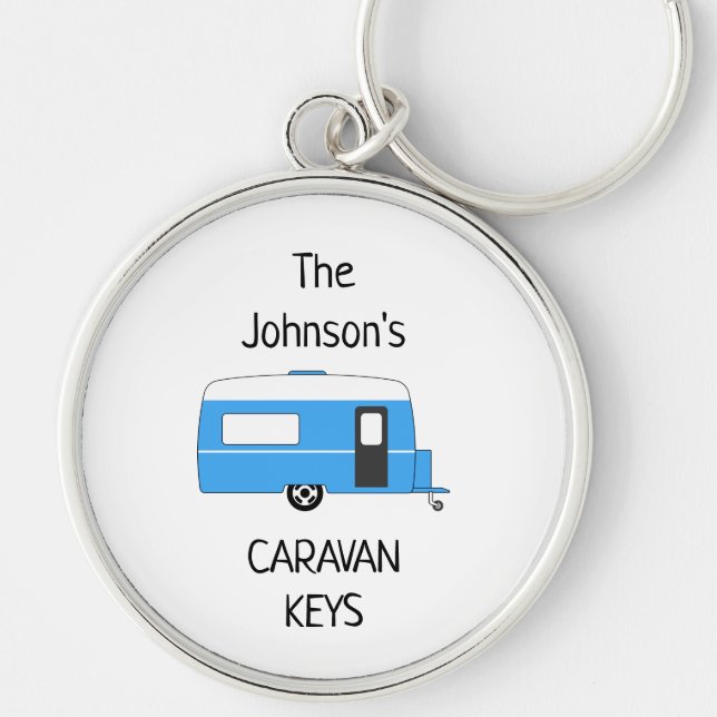 Porte-clés Nom des clés Caravan personnalisées (Devant)