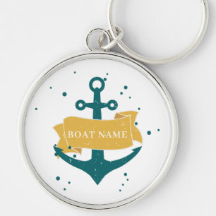 Porte-clés Nom du bateau nautique Personnalisé