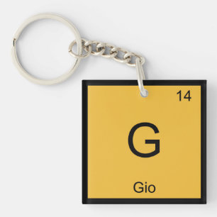 Porte-clés Nom du Gio Chimie Élément Tableau périodique