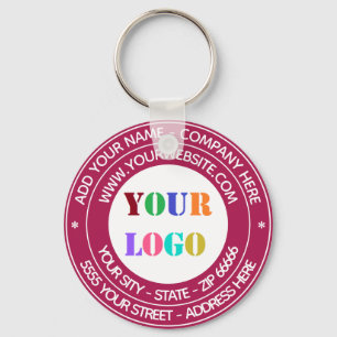 Porte-clés Nom du logo personnalisé Adresse du site Web Coule