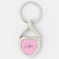 Nom du monogramme de script de coeur rose mou