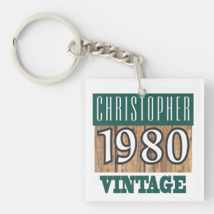 Porte-clés Nom du Porte - clé Vintage de l'année 1980