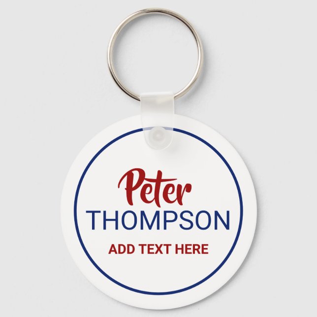 Porte-clés nom du propriétaire des clés (Recto)