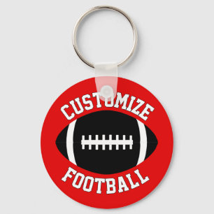 Porte-clés Nom et couleur de l'équipe de football personnalis