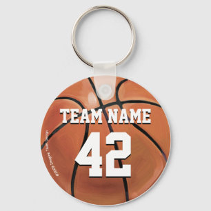Porte-clés Nom et numéro de l'équipe de basket-ball