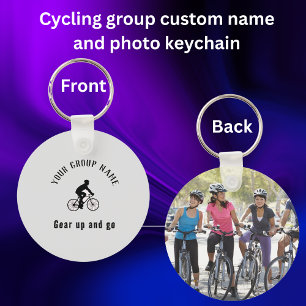 Porte-clés Nom et photo personnalisés du groupe cycliste