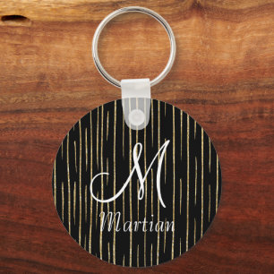 Porte-clés Nom monographique personnalisé parties scintillant