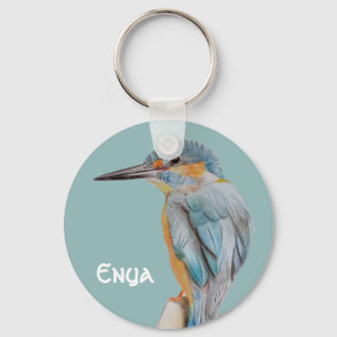 Porte-clés Nom personnalisé Belle bague de clé d'oiseau