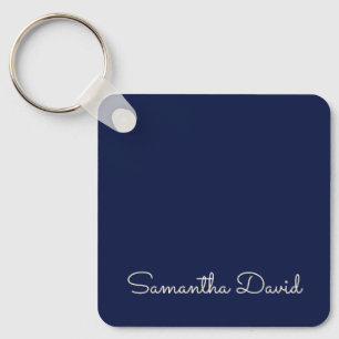 Porte-clés Nom personnalisé bleu personnalisé