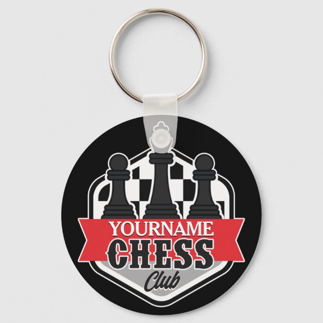 Porte-clés Nom personnalisé Chess Player Club Checkmate (Recto)