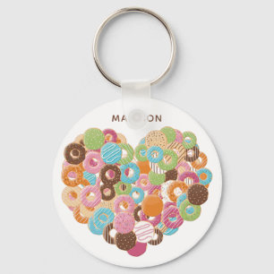 Porte-clés Nom personnalisé Donut Lover porte - clés
