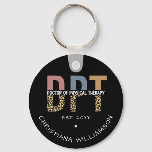 Porte-clés Nom personnalisé DPT Doctor of Physical Therapy Ch