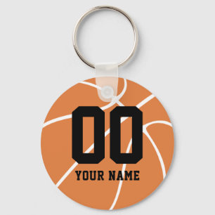 Porte-clés Nom personnalisé du basket-ball personnalisé