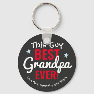 Porte-clés Nom personnalisé du meilleur grand-père
