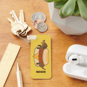 Porte-clés Nom personnalisé Hot Dog