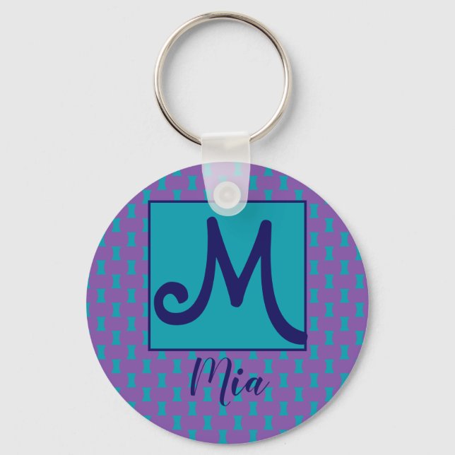 Porte-clés Nom personnalisé/ initial (Recto)