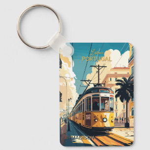 Porte-clés Nom personnalisé Lisbonne Portugal