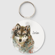 Nom personnalisé Loup gris personnalisé