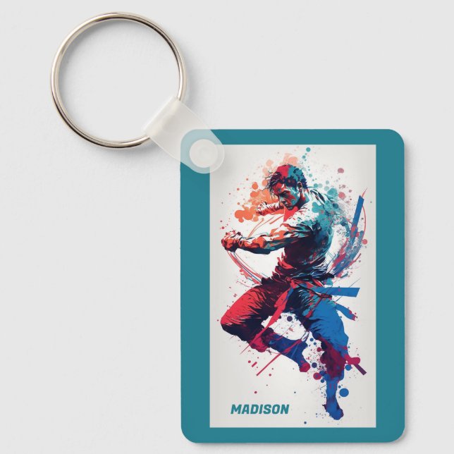 Porte-clés Nom personnalisé Martial Arts (Recto)