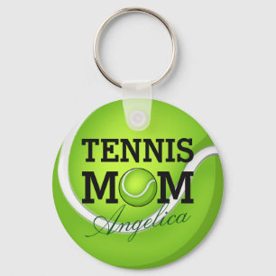Porte-clés Nom personnalisé par maman de tennis
