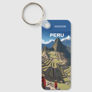 Porte-clés Nom personnalisé Pérou Machu Picchu