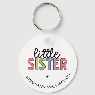 Porte-clés Nom personnalisé Petite Sœur Mignonne Personnalisé