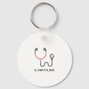 Porte-clés Nom personnalisé Stethoscope Médicale Infirmière