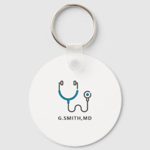 Porte-clés Nom personnalisé Stethoscope Médicale Infirmière