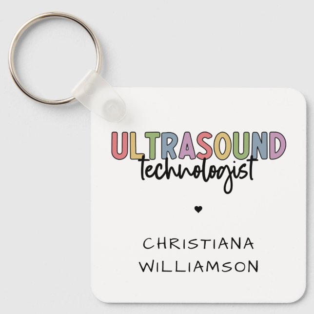 Porte-clés Nom personnalisé Ultrasound Technologist Cadeaux (Recto)