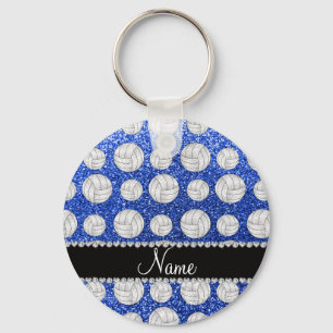 Porte-clés Nom personnalisé volleyballs de parties scintillan