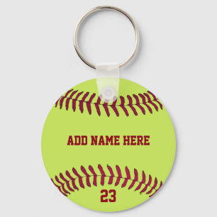 Porte-clés Nombre nommé du base-ball customisé