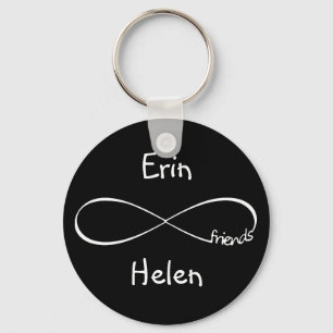 Porte-clés Noms personnalisés Symbole d'infini Friends Simpl