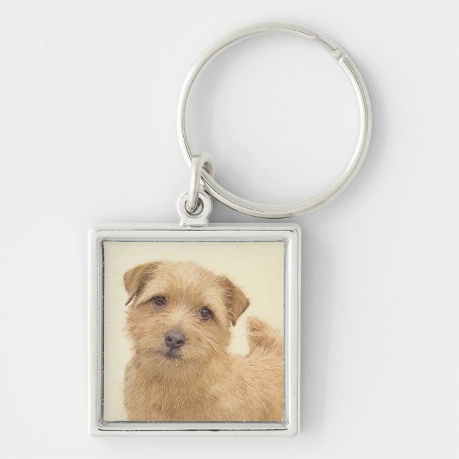 Porte-clés Norfolk Terrier Peinture - Art Chien original (Devant)