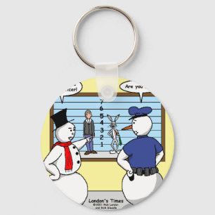 Porte-clés Noseless Snowman Bunny Suspect Gifts & Tees