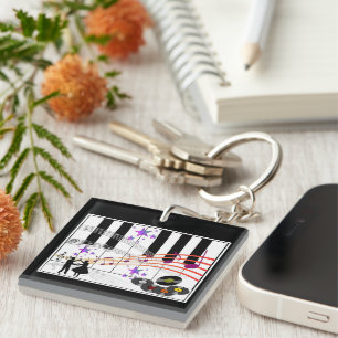 Porte-clés Nostalgie du sock Hop