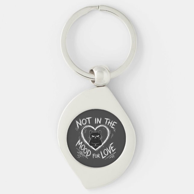 Porte-clés Not In The Mood For Love Grumpy Cat Sarcastic (Devant)